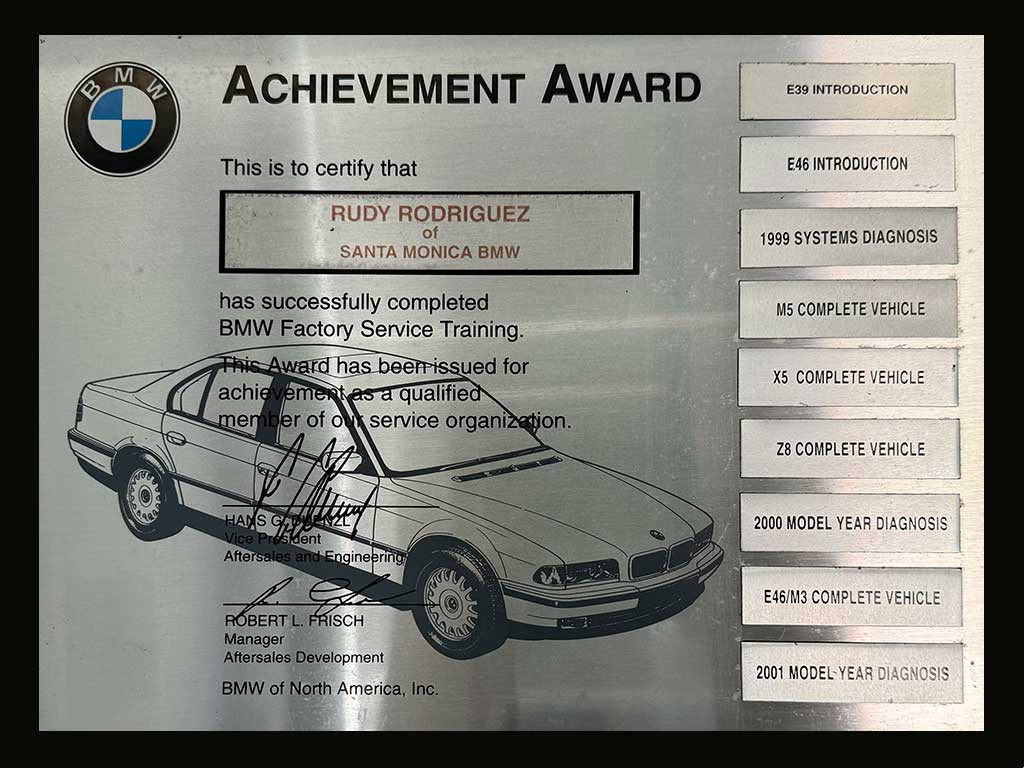BMW Achievement Award