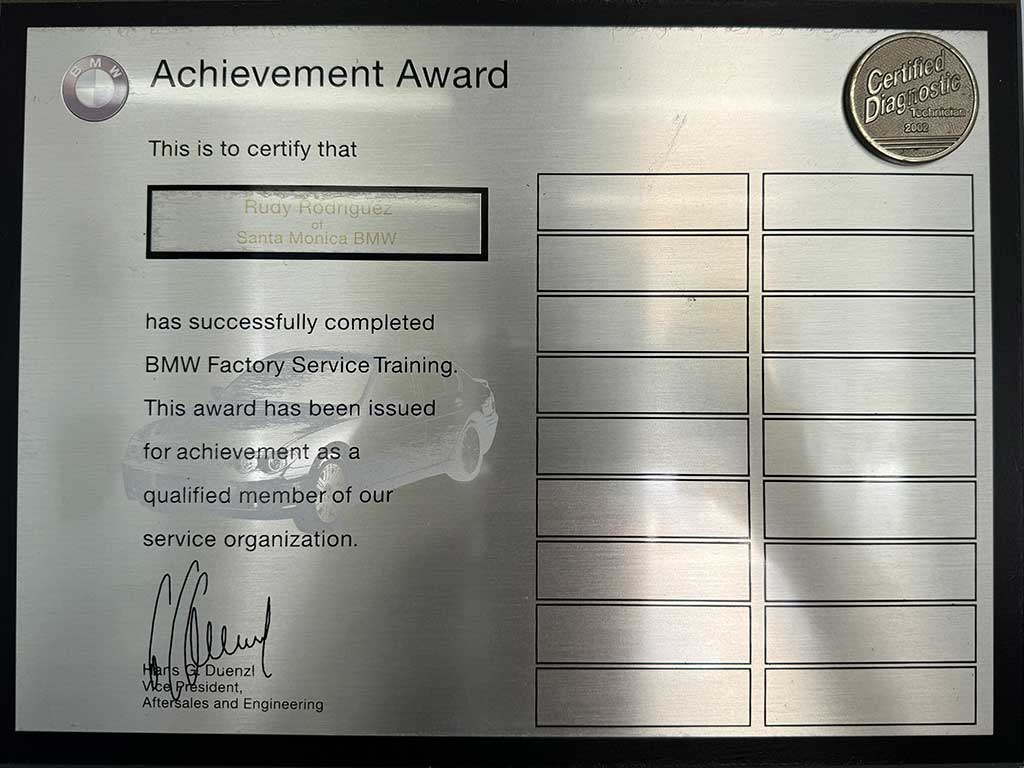 BMW Certifications, Technical Master